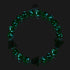 Emerald Evergreen | Silver | Firefly Glass Bracelet